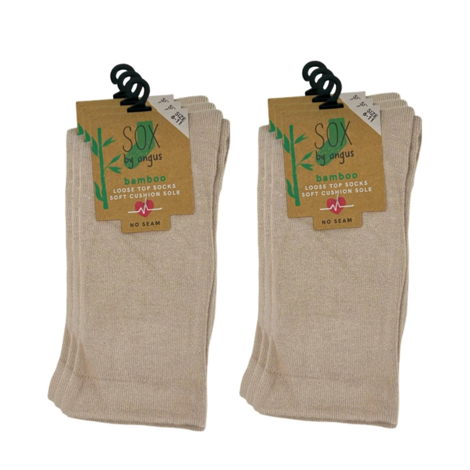 Bamboo Cushion Sole Seamless Comfort Sock