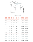 Size Guide - T-shirt Dress - The Shapes United