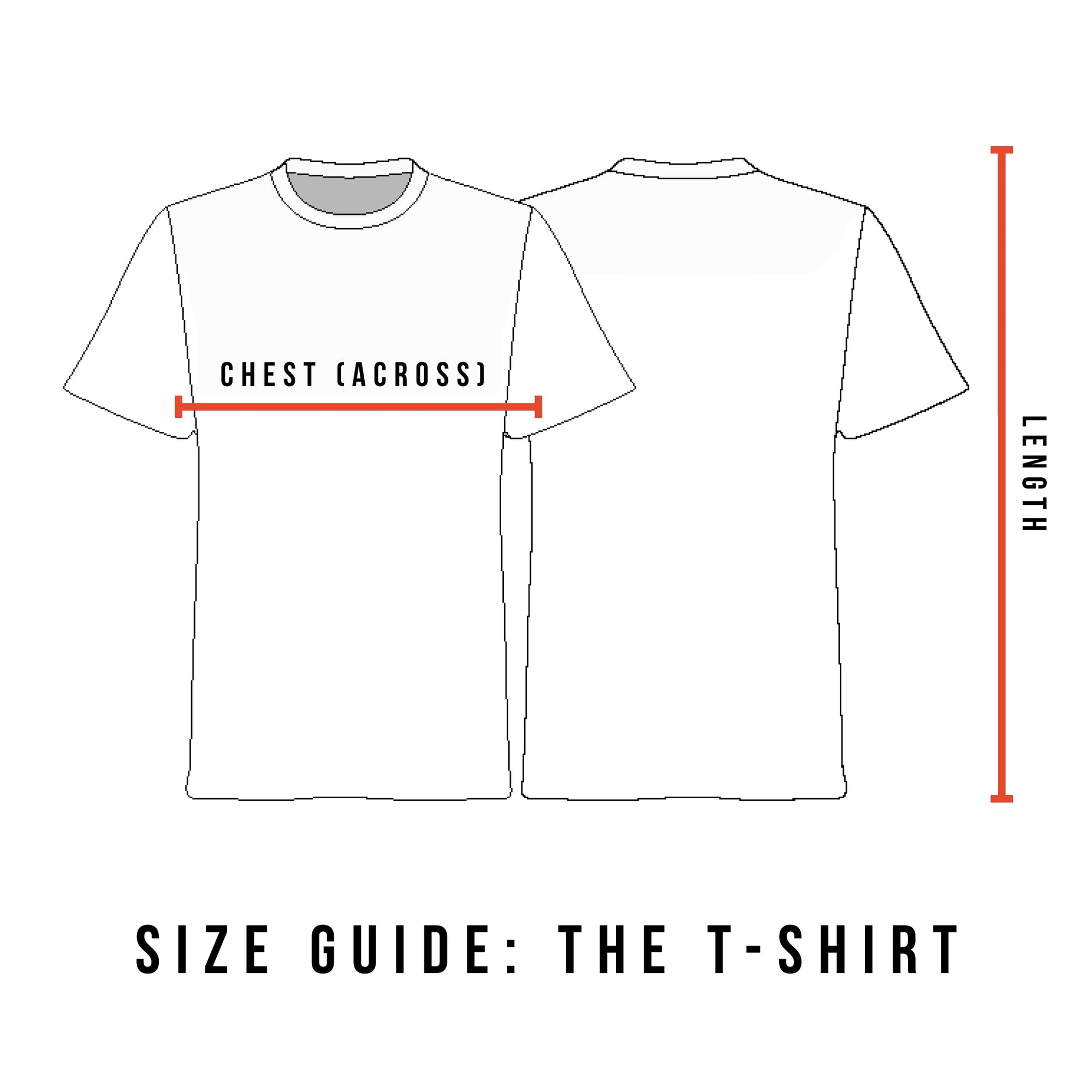 Size Guide - The Side Fastening T-Shirt - The Shapes United