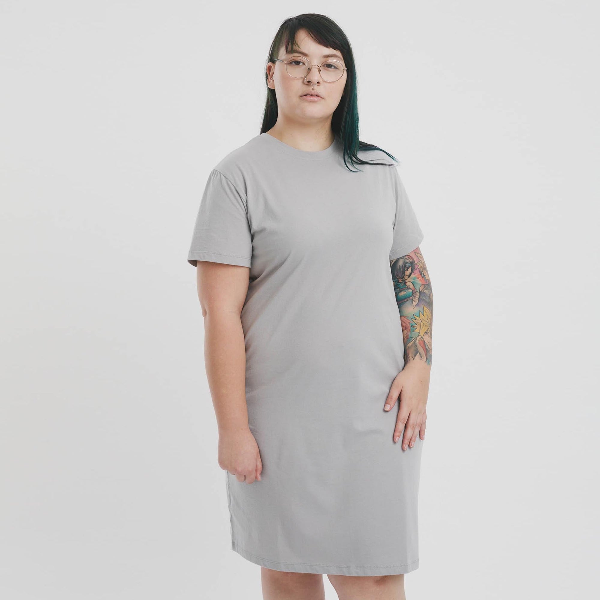 Women&#39;s sensory comfy T-shirt Dress - tagless - The Shapes United
