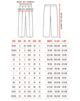 Size Guide - The Side Fastening Chino Shorts - The Shapes United.