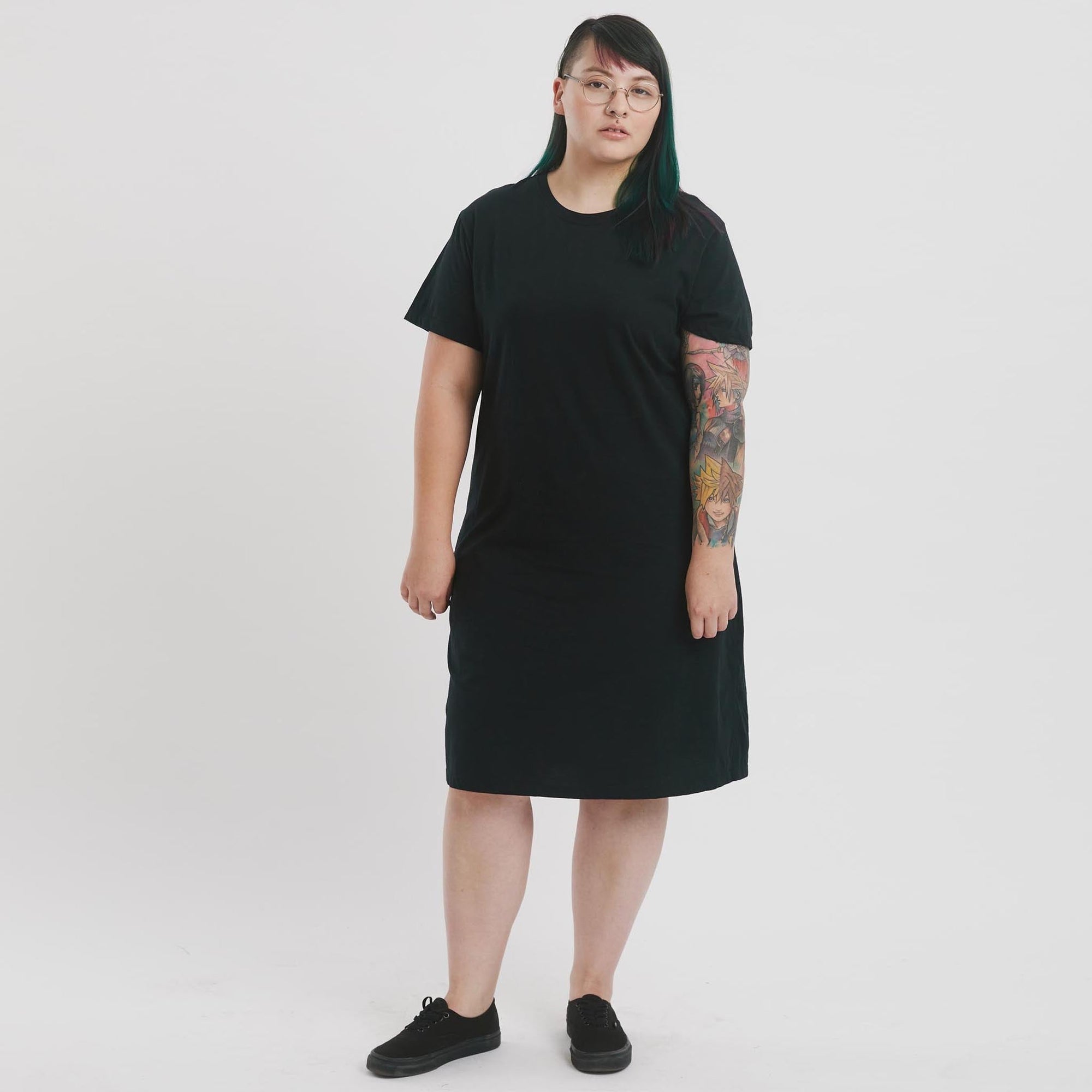 Women&#39;s sensory comfy T-shirt Dress - tagless - The Shapes United