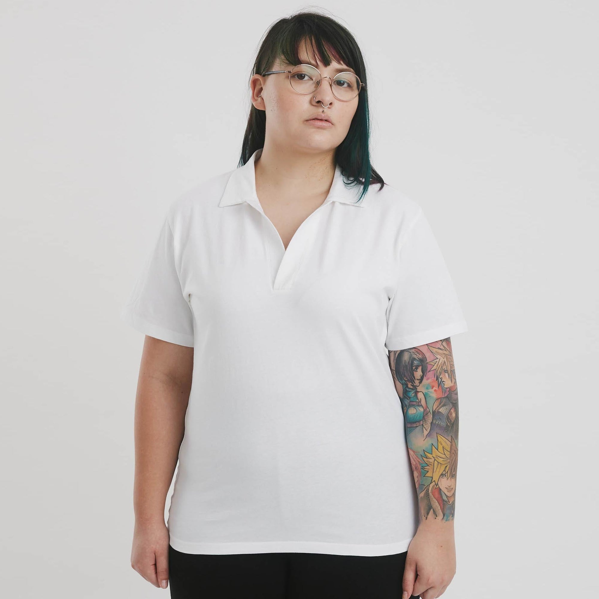 The Comfy Polo Shirt-Womens. No tags, no lables. The Shapes United.