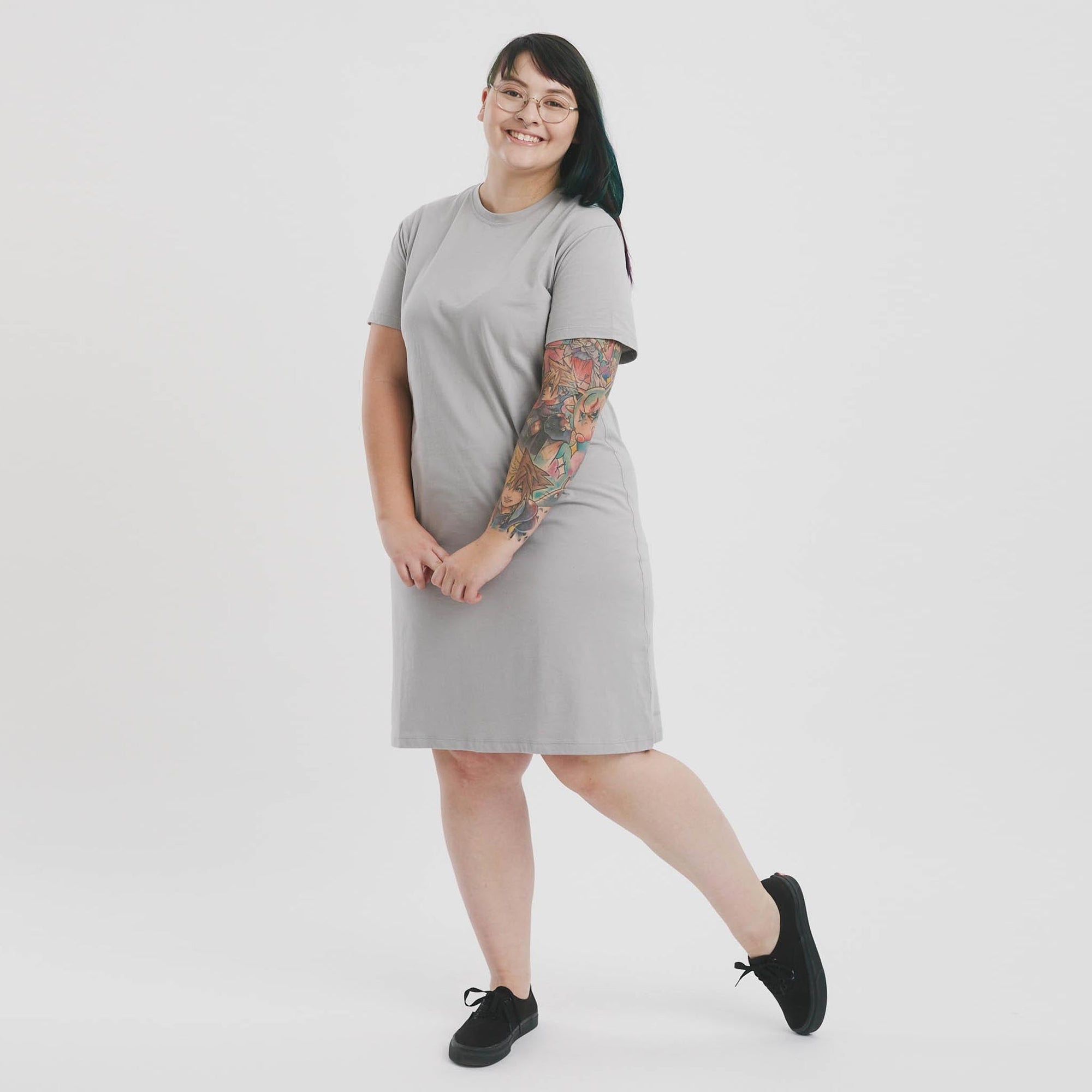 Women&#39;s sensory comfy T-shirt Dress - tagless - The Shapes United