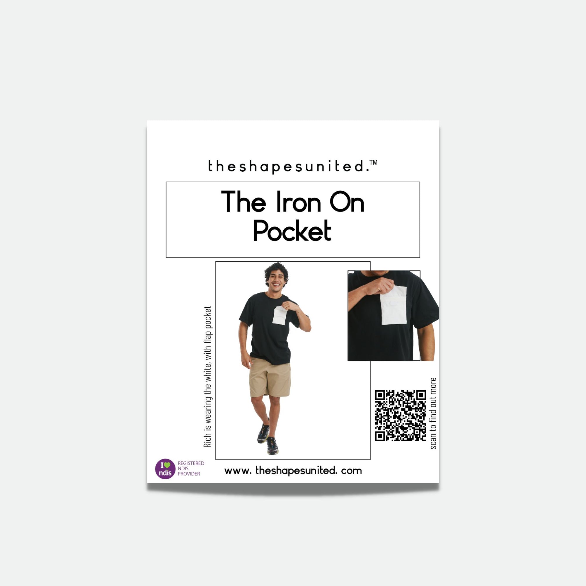 The Iron On Pocket (with flap)  - The Shapes United