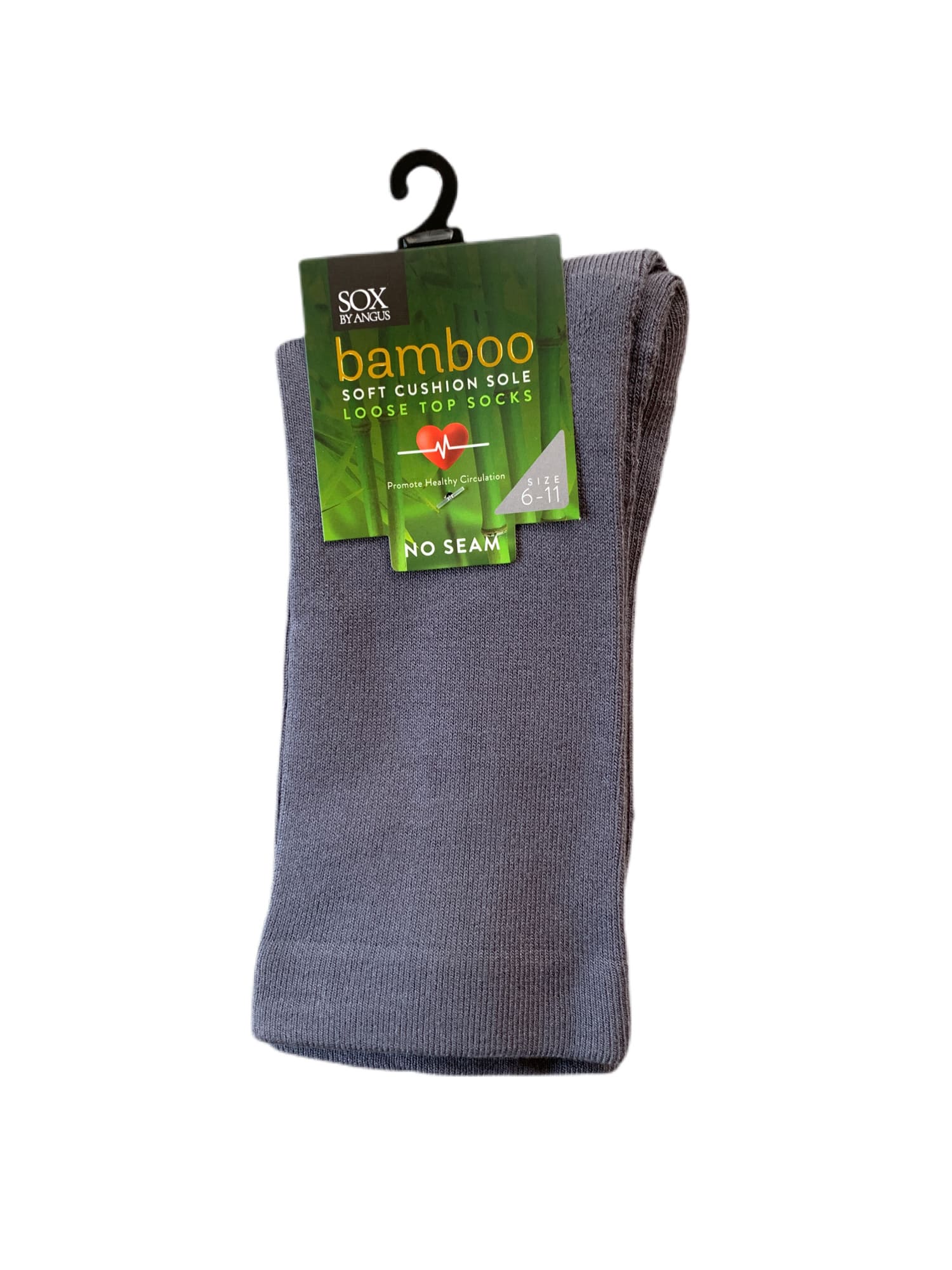 Bamboo Seamless Cushion Sole Comfort Sock Grey - The Shapes United