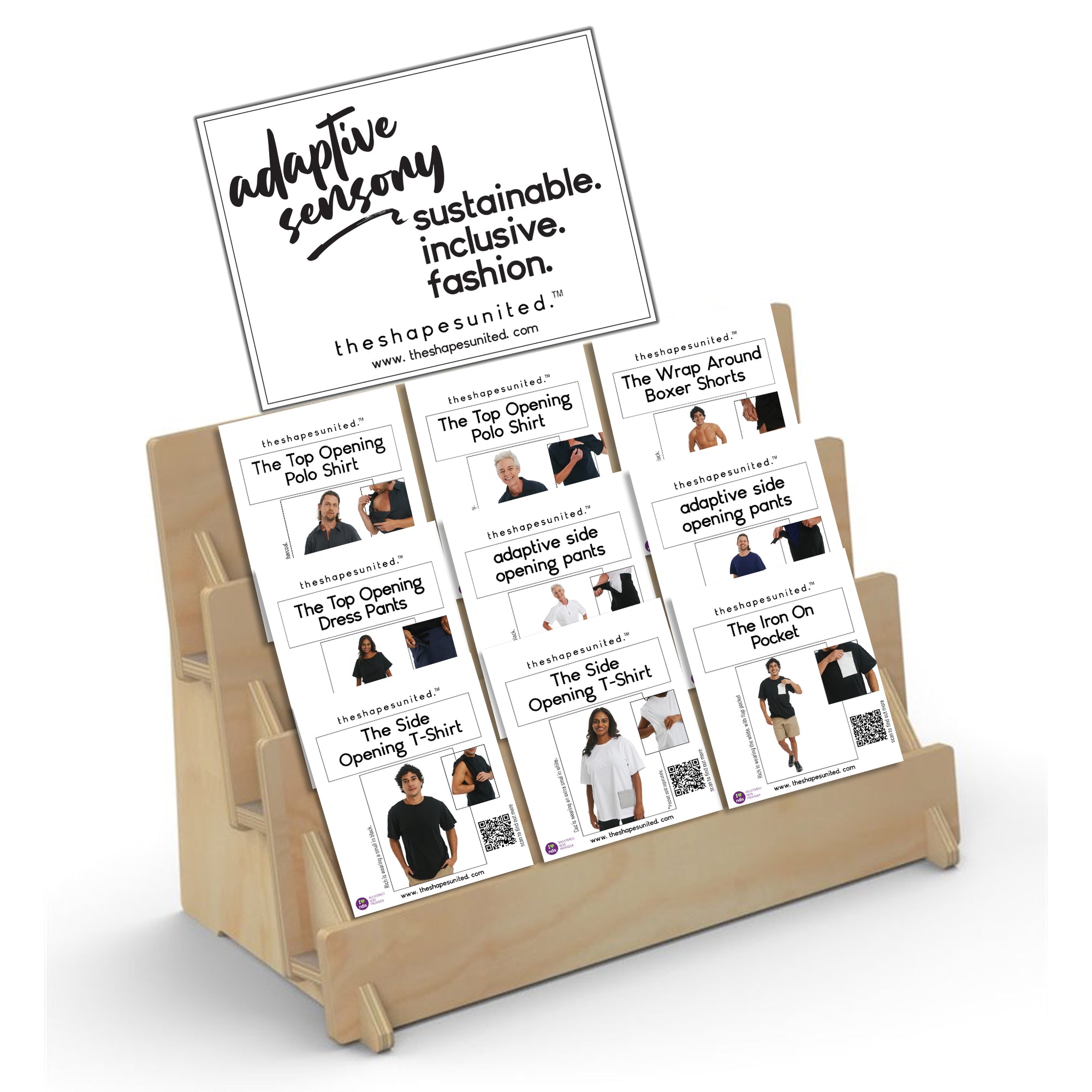Retail Display Stand Premium - 3 x 3 cards  - The Shapes United